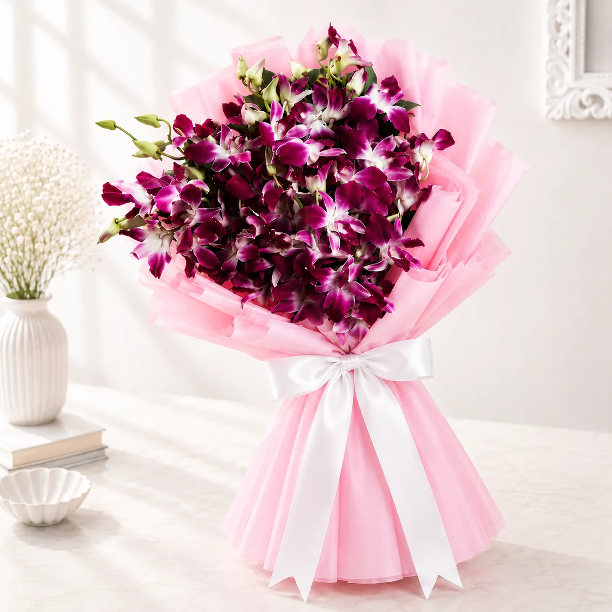 Premium Purple Orchid Bouquet