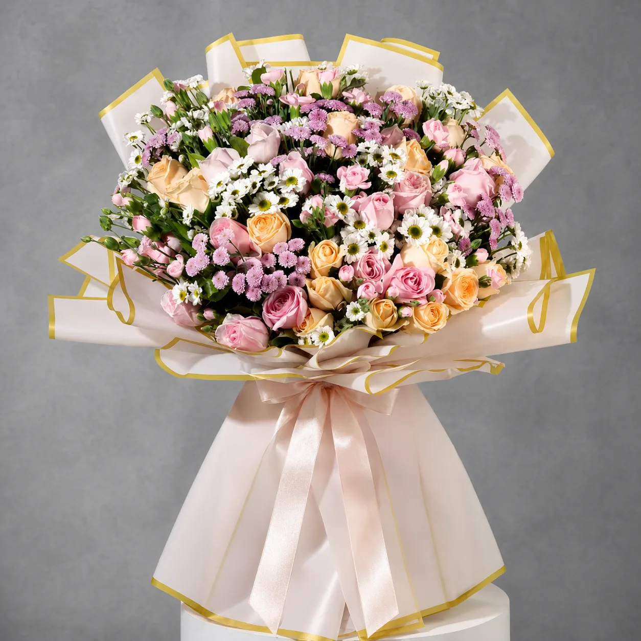 Luxury Pastel Mixed Flower Bouquet