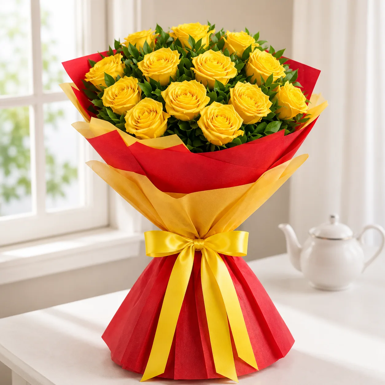Premium Yellow Rose Celebration Bouquet