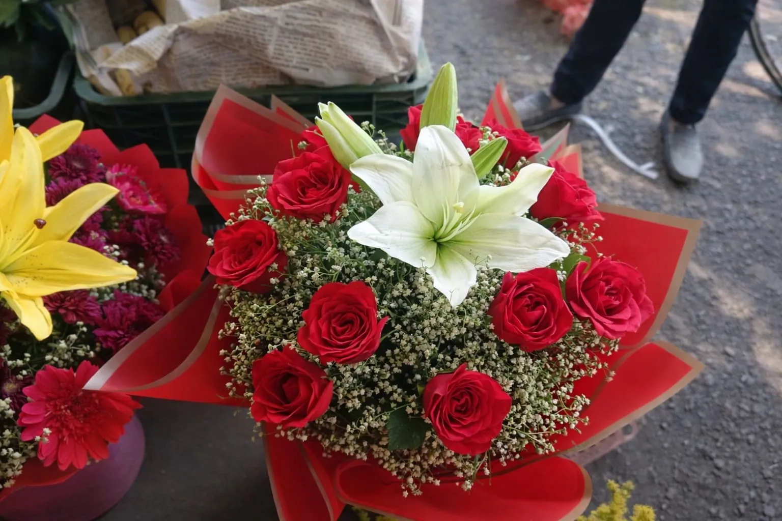 Classic Love Rose & Lily Bouquet