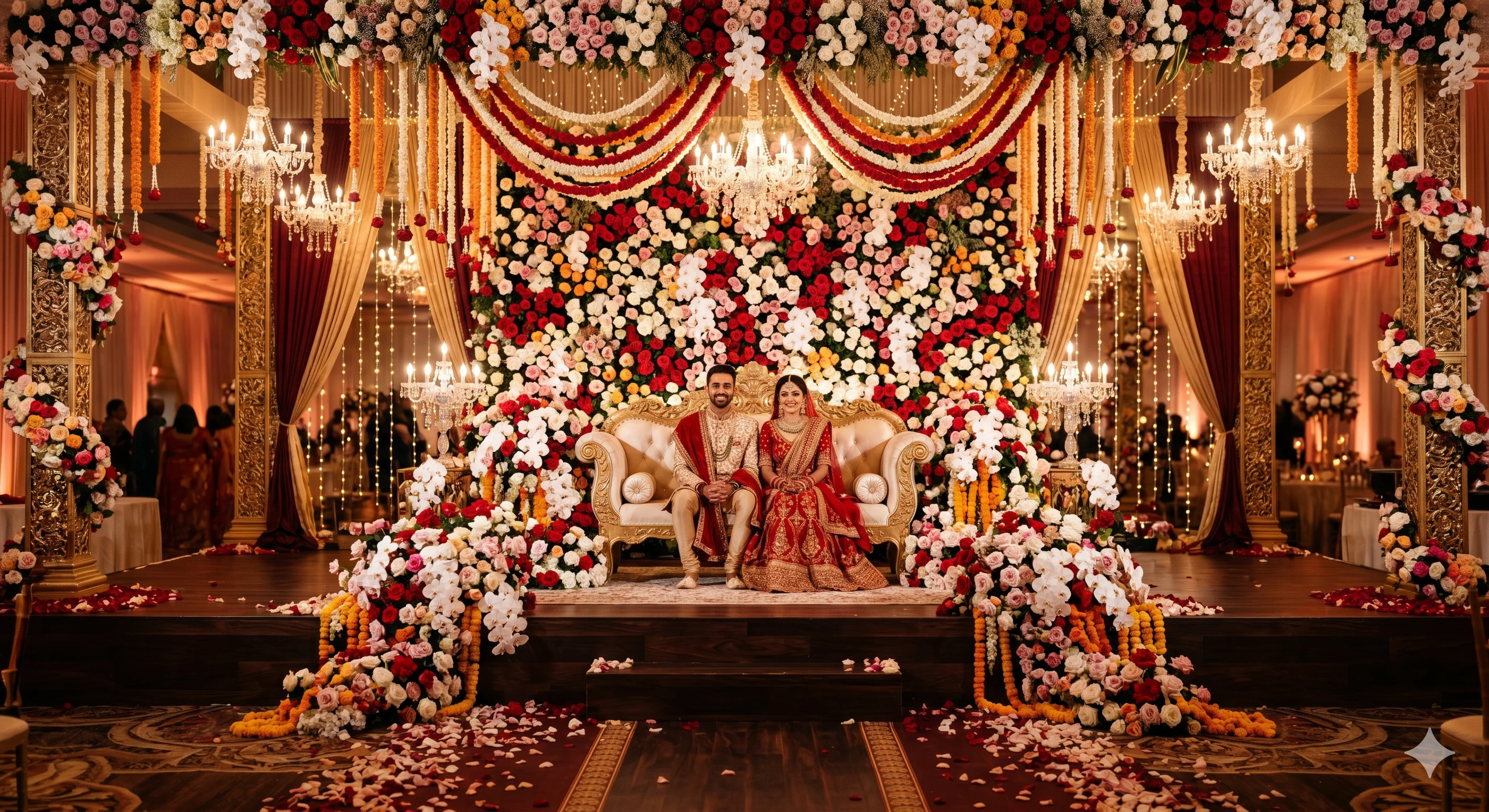 Luxury Wedding Stage Decoration in Delhi – Floral Designs by Krish Florist
