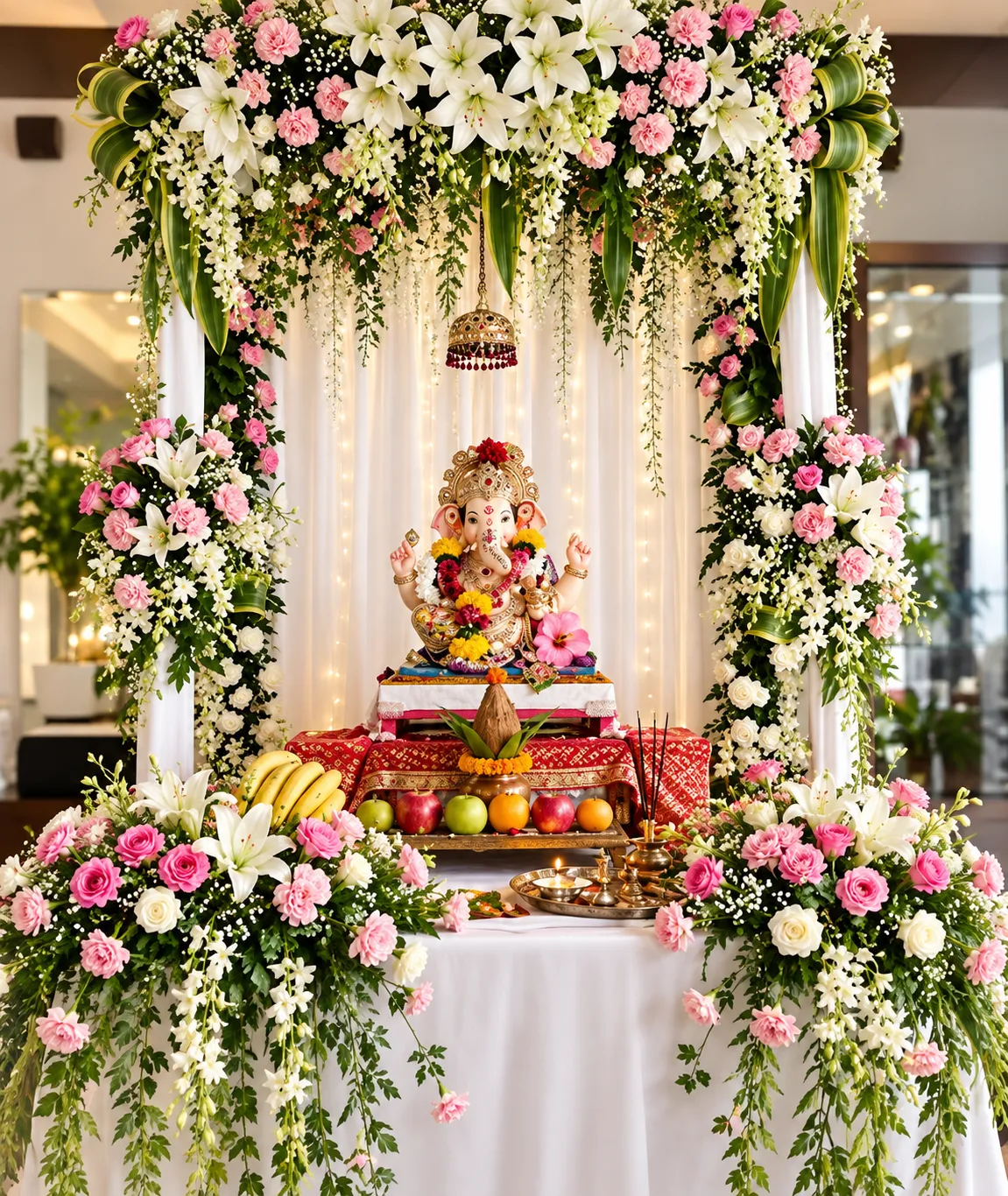 Ganesh Chaturthi Flower Decoration in Delhi