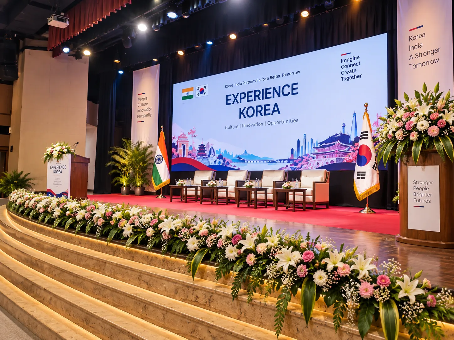 Korea Experience Corporate Floral Stage