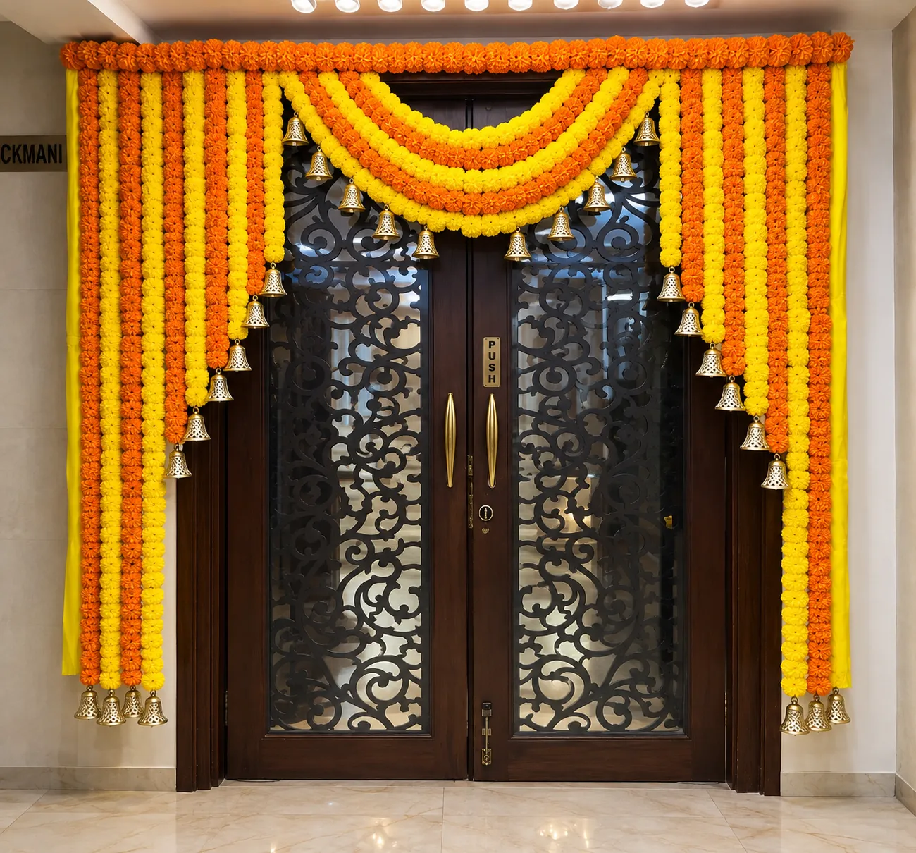Marigold Flower Door Decoration for Weddings in Delhi